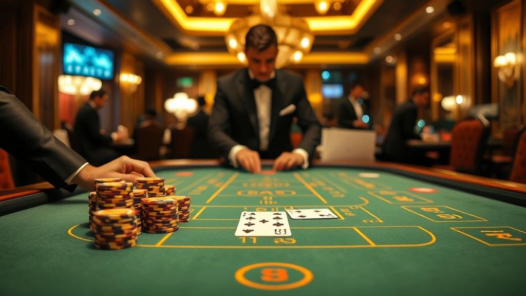 หน้าจอแสดงสถิติและเค้าไพ่บาคาร่า (ลูกปัด)