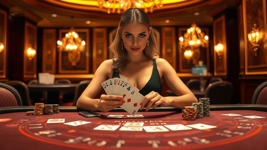 หน้าจอเกมบาคาร่า DreamGaming พร้อมแสดงเค้าไพ่