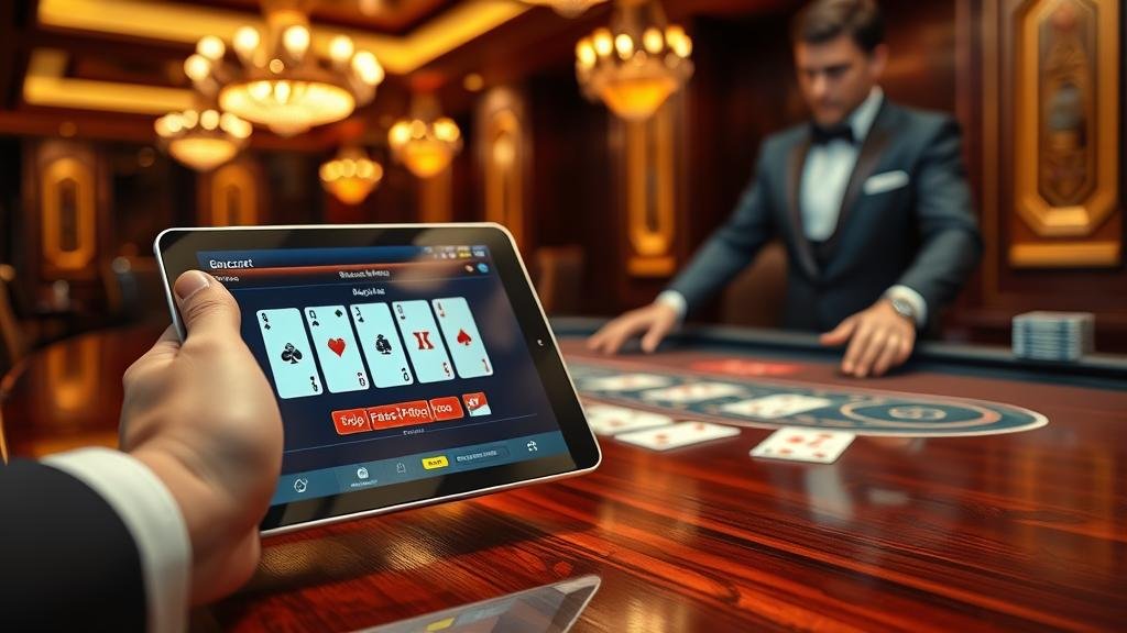 การอ่านเค้าไพ่บาคาร่าบนแท็บเล็ต iOS