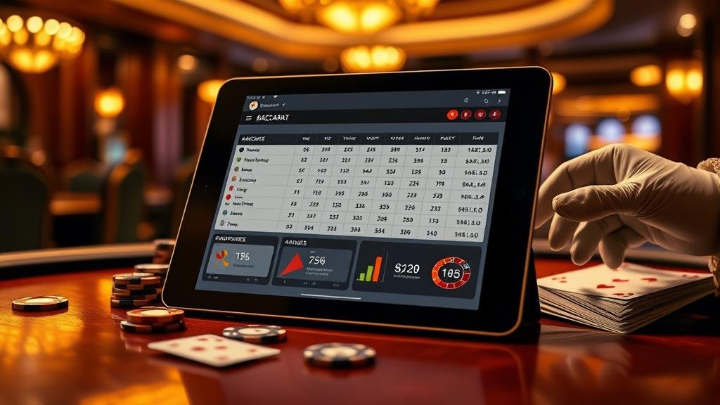 การดูสถิติบาคาร่าด้วยฮีตแมปบน iPad