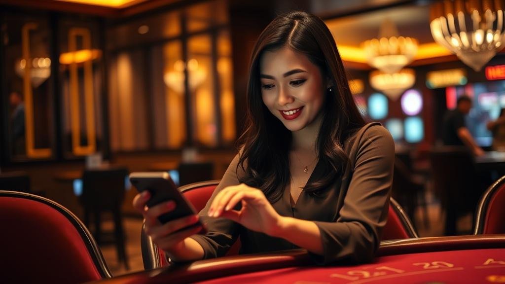 หน้าจอเกมบาคาร่าบนมือถือ