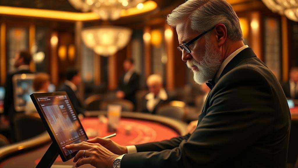 อินเทอร์เฟซเกมบาคาร่าสดบนแท็บเล็ต