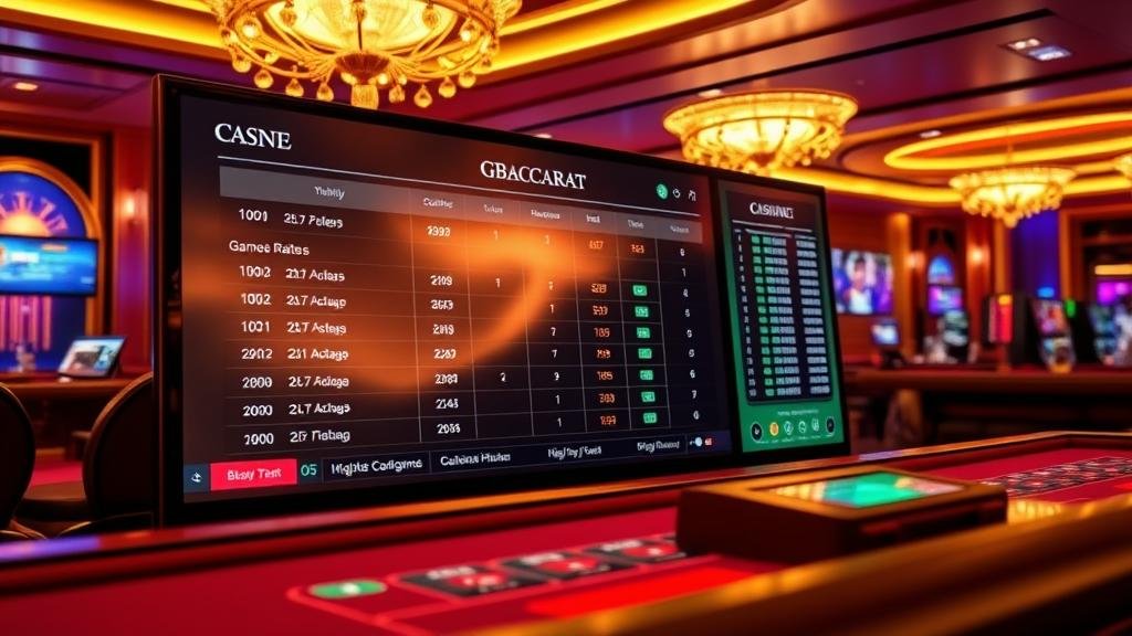 ไพ่บาคาร่าและโต๊ะเล่น