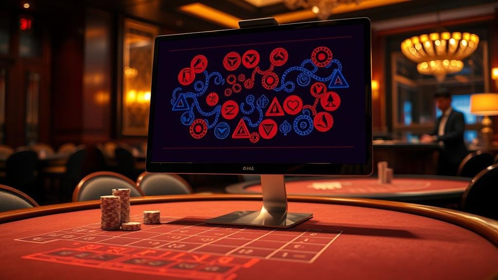 กราฟิกแสดงกลยุทธ์และเทคนิคการเล่นบาคาร่า