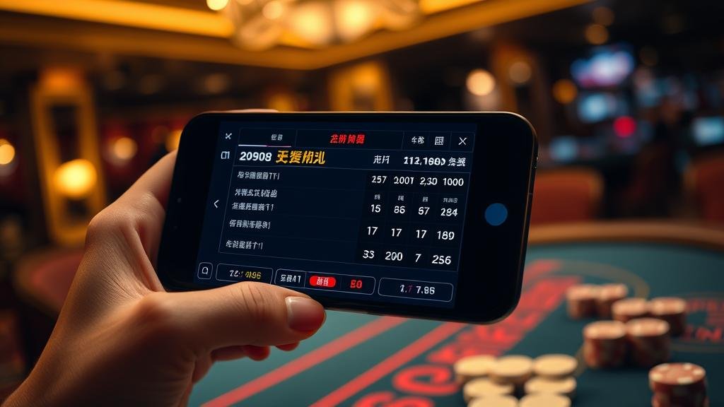 การเลือกห้องบาคาร่าบนแท็บเล็ต