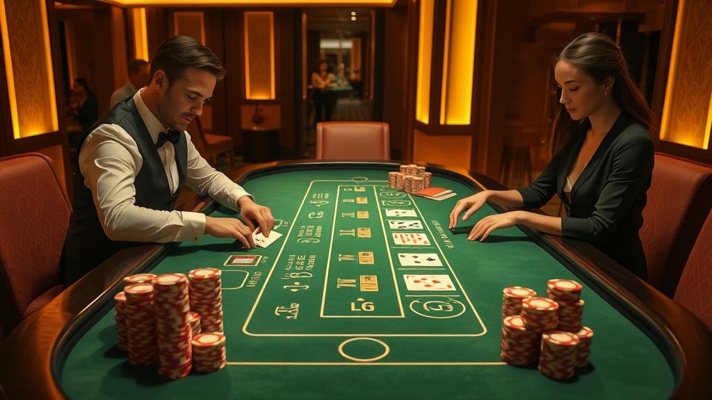 หน้าจอแสดงสถิติและเปอร์เซ็นต์บาคาร่า