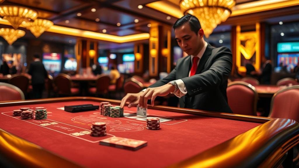 การวางเดิมพันบาคาร่าด้วยชิปและไพ่