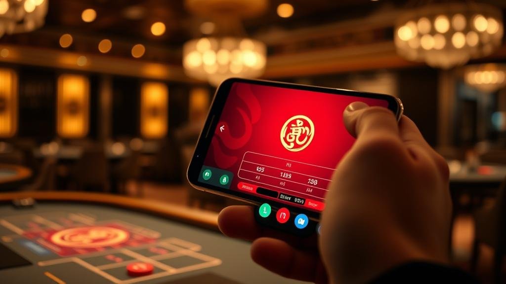 การเลือกห้องบาคาร่าบนแท็บเล็ต