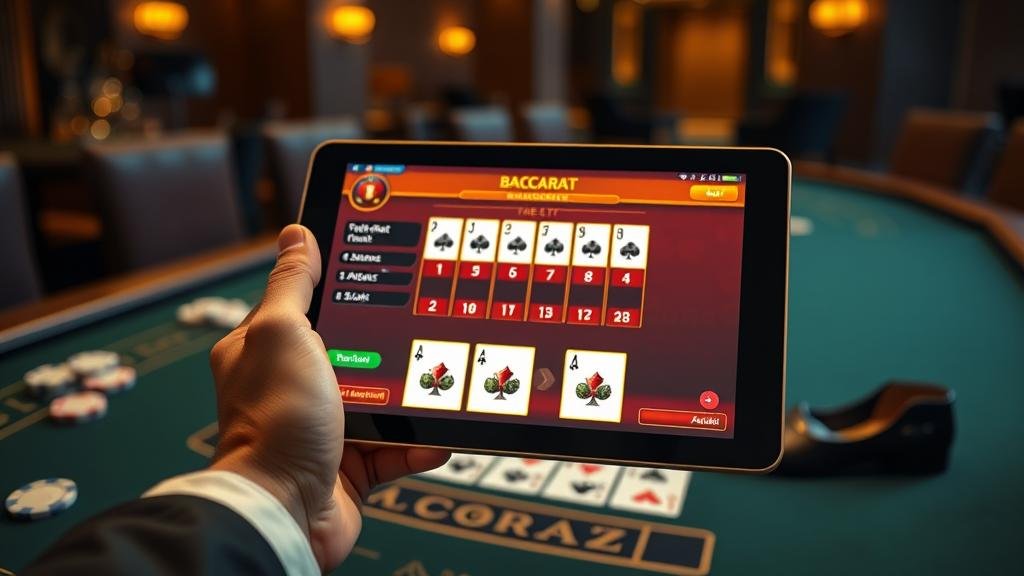 การอ่านเค้าไพ่บาคาร่าบนแท็บเล็ต