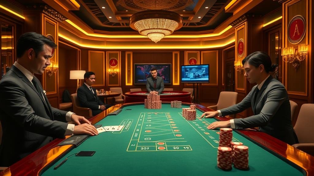 หน้าจอแสดงสถิติและตัวเลือกการเดิมพันบาคาร่า