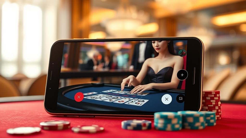 หน้าจอโทรศัพท์มือถือแสดงสถิติบาคาร่า