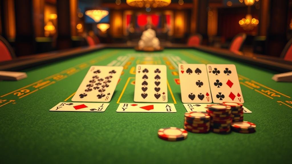 ดีลเลอร์สาวสวยกำลังแจกไพ่บาคาร่าสด