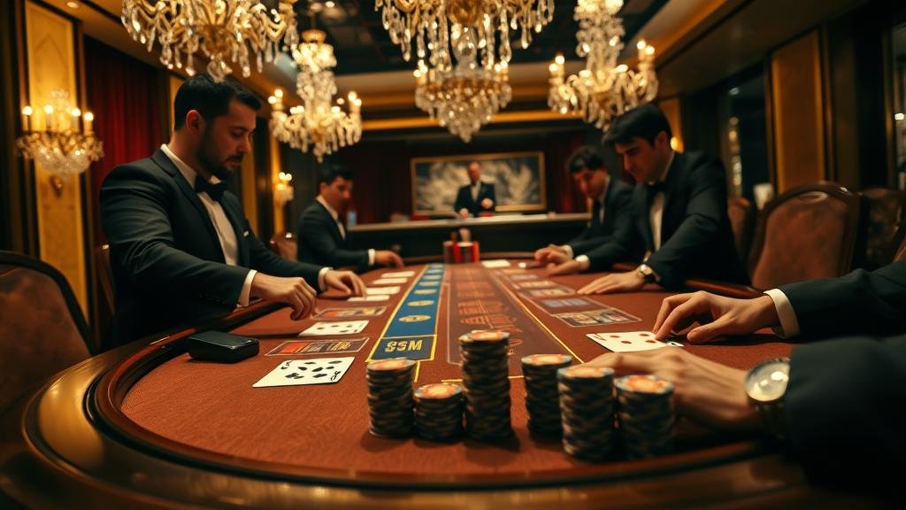 ผู้เล่นบาคาร่าที่กำลังโฟกัสกับการเลือกโต๊ะ