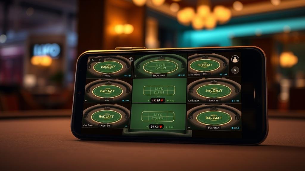 ภาพประกอบเกมบาคาร่าบนโต๊ะคาสิโน