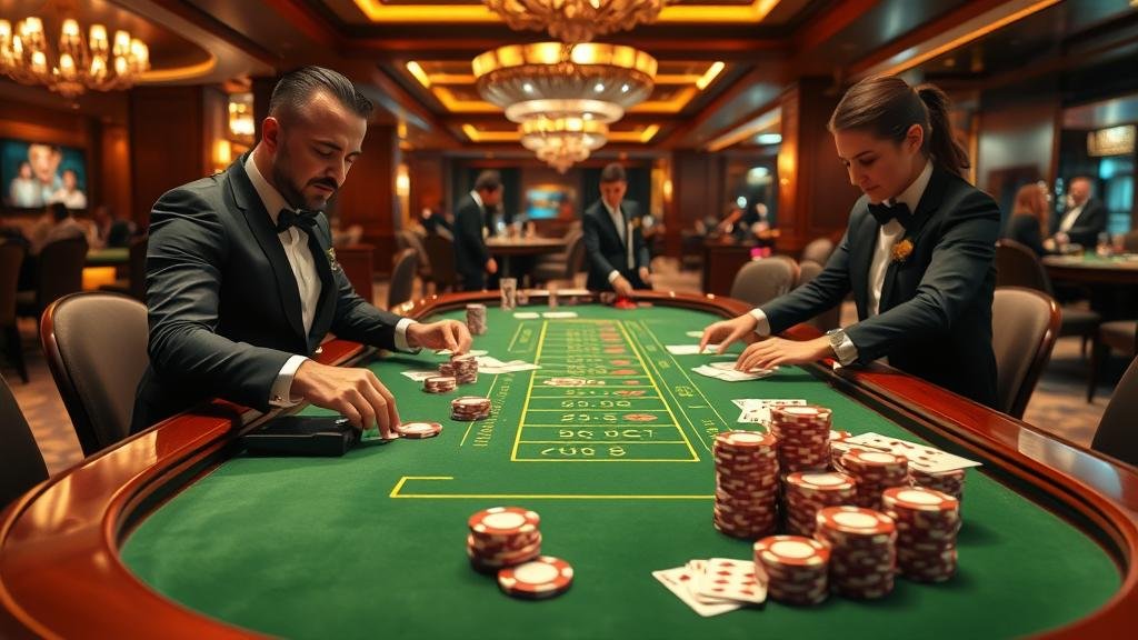 การแจกไพ่บาคาร่าในเกมสด