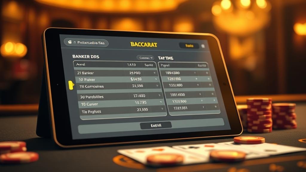 อินโฟกราฟิกแสดงกลยุทธ์และโอกาสชนะบาคาร่า