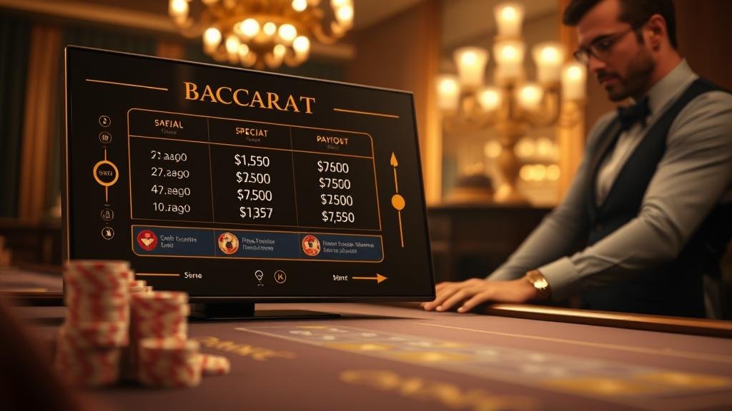 ตารางแสดงกลยุทธ์การเดินเงินและเค้าไพ่บาคาร่า