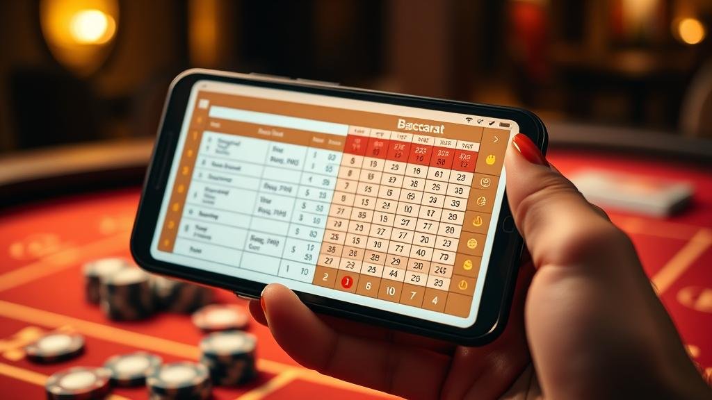 สถิติและกราฟบาคาร่าบนมือถือ