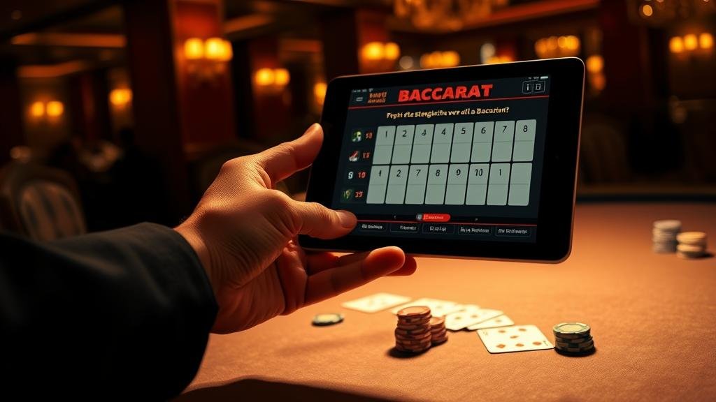การวิเคราะห์เค้าไพ่บาคาร่าบนแท็บเล็ต