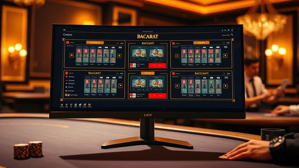 การเล่นบาคาร่าบนแท็บเล็ตหลายโต๊ะ