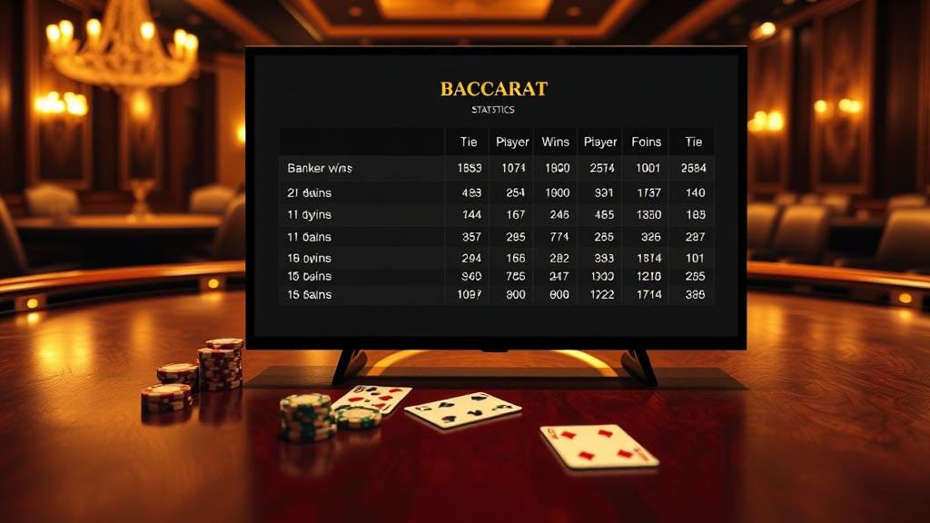 หน้าจอเลือกห้องบาคาร่า พร้อมสถิติและข้อมูล