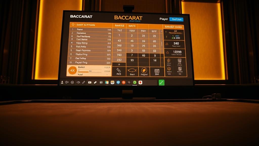 หน้าจอแสดงผล บาคาร่า VIP บนแท็บเล็ต