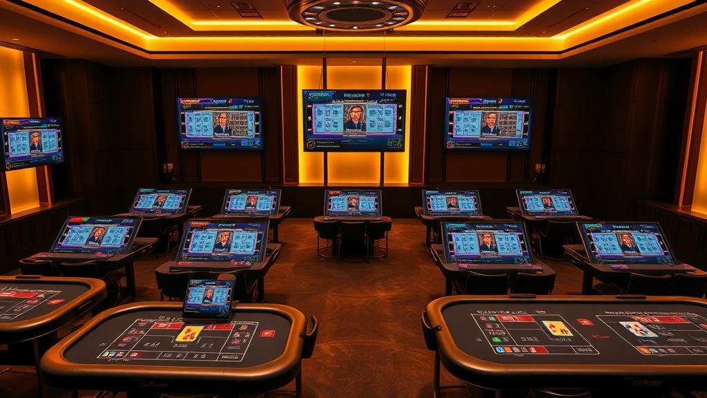 หน้าจอเกมบาคาร่าพร้อมอัตราจ่าย