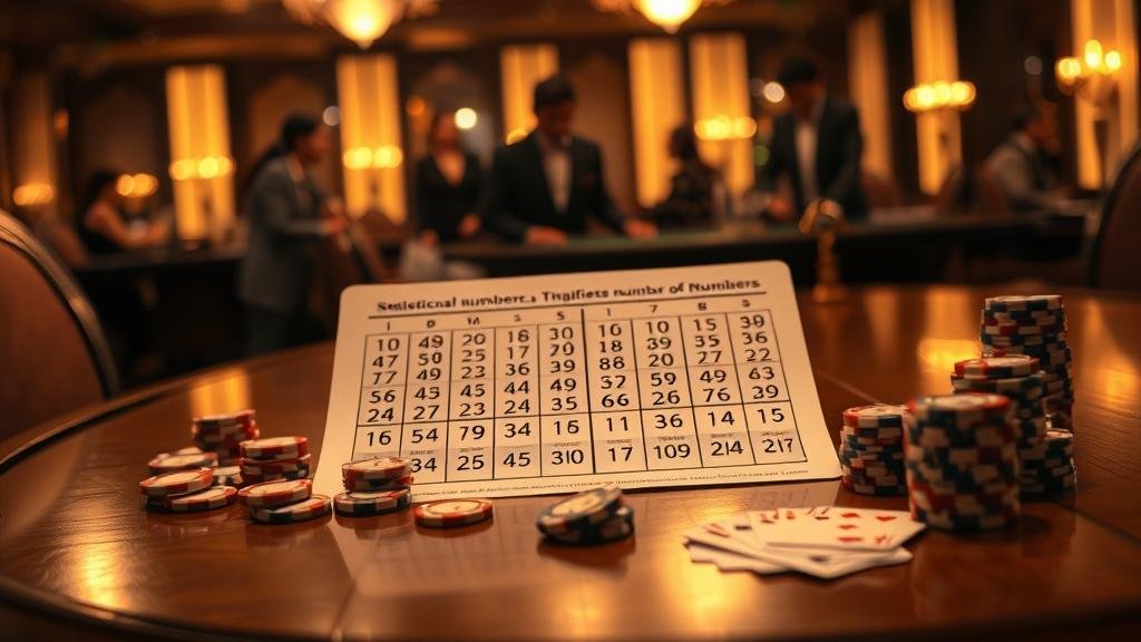 ภาพวงล้อหวย แสดงตัวเลขและสัญลักษณ์มงคล