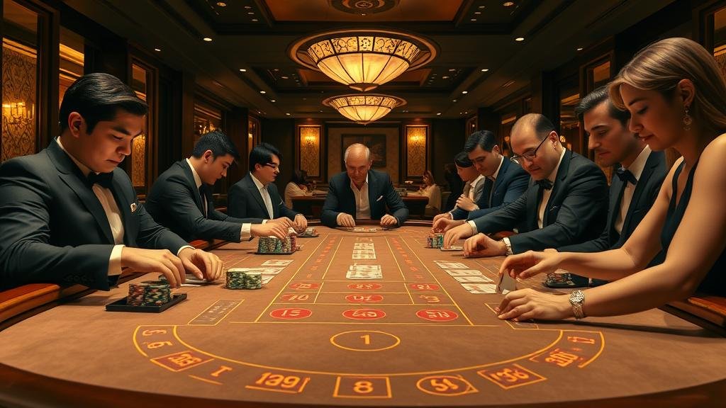 อินโฟกราฟิกกลยุทธ์การเล่นบาคาร่าและการจัดการเงิน