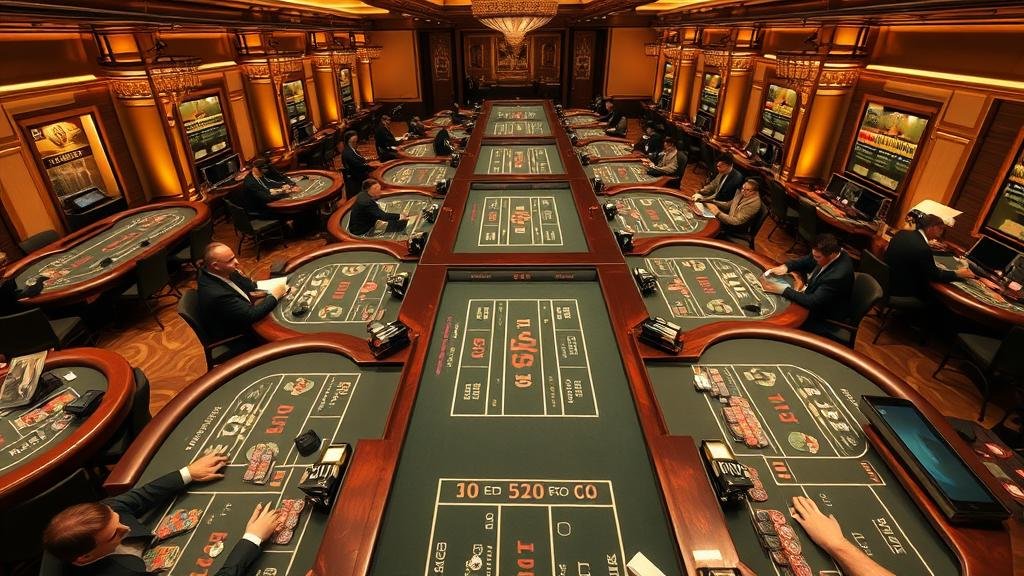 ภาพดีลเลอร์กำลังแจกไพ่บาคาร่าสด