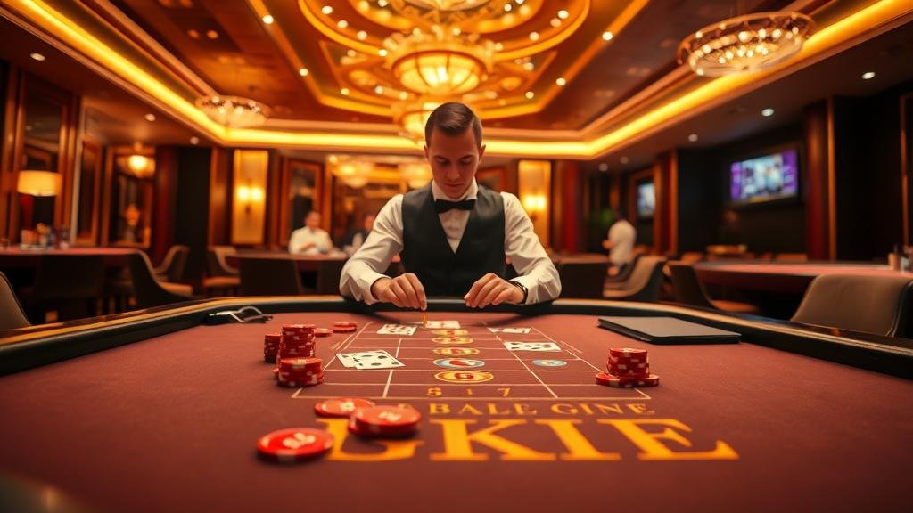 หน้าจอแสดงสถิติและเค้าไพ่บาคาร่าสด