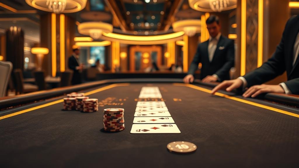 การเล่นบาคาร่าพร้อมไพ่และชิปเดิมพัน