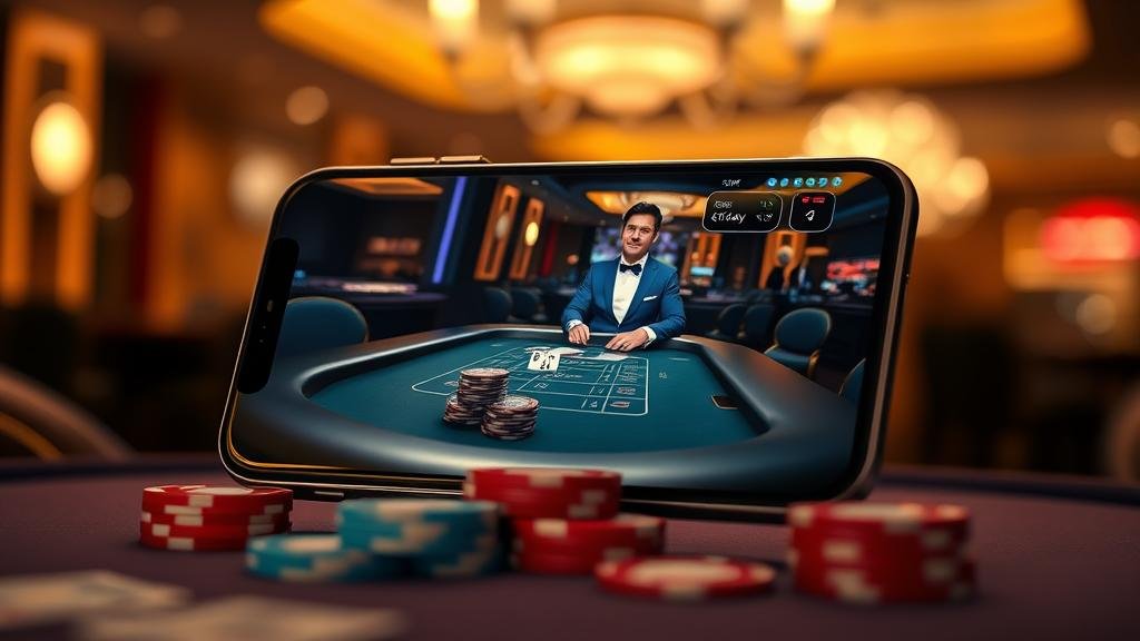 ดีลเลอร์สาวสวยให้บริการเกมบาคาร่าสด