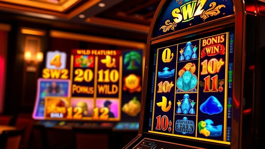 สัญลักษณ์ไวด์และโบนัสบนวงล้อสล็อตที่ชนะรางวัล