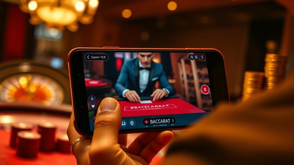 หน้าจอเกมบาคาร่าบนมือถือ
