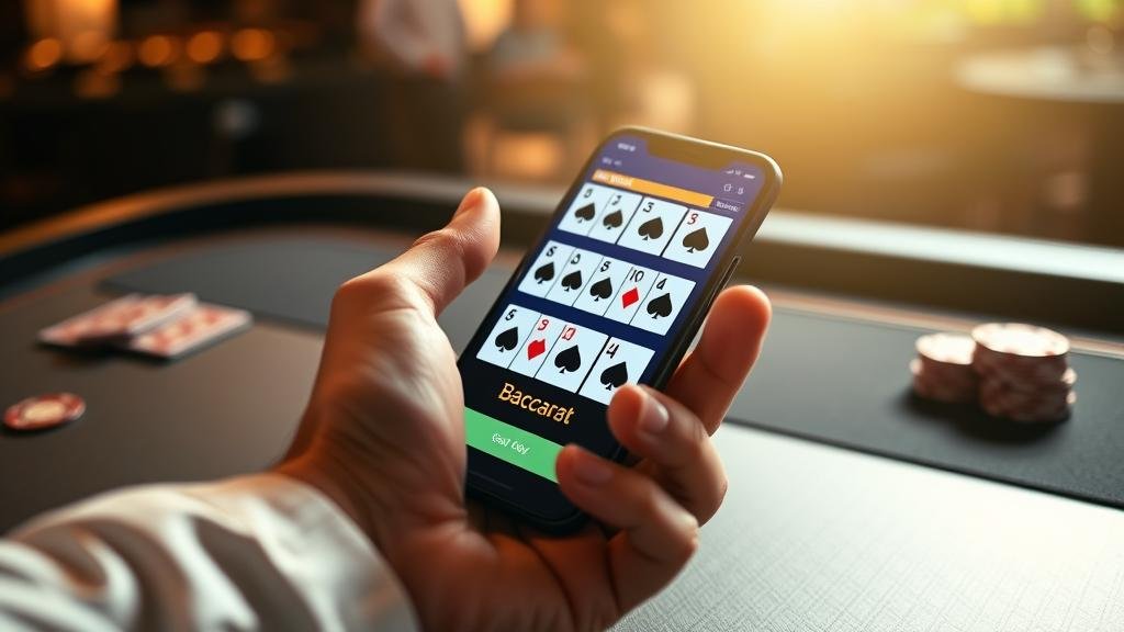 นักเดิมพันบาคาร่าบนแท็บเล็ต