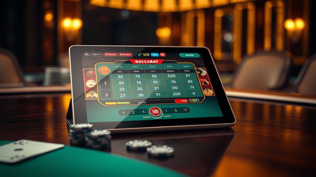 การวางเดิมพันบาคาร่าบนแท็บเล็ต