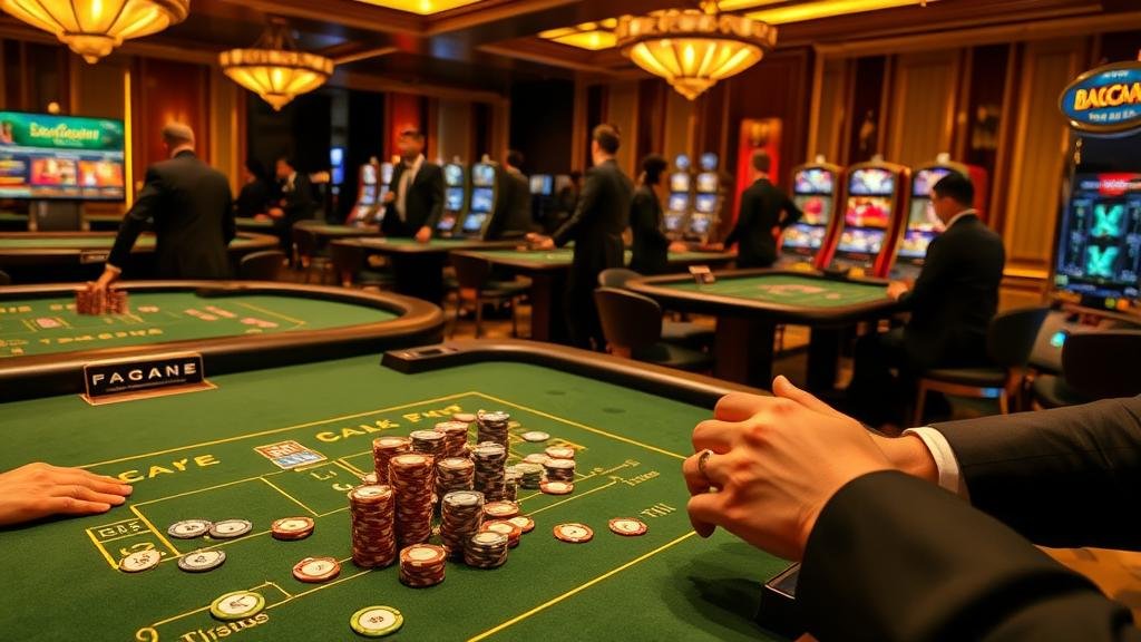 หน้าจอเกมบาคาร่าแบบมัลติเทเบิลและห้อง VIP