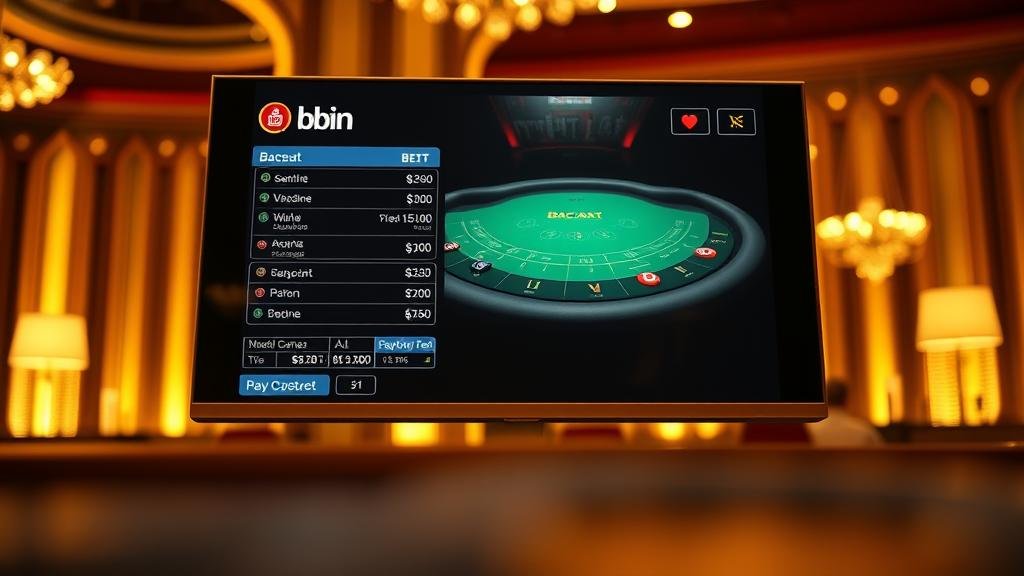 หน้าจอเกมบาคาร่า Vivo Casino พร้อมสถิติและตัวเลือกการเดิมพัน