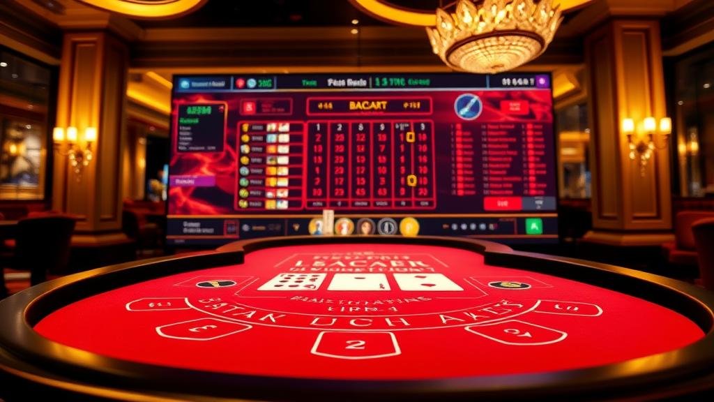 ตารางบาคาร่าพร้อมสถิติและชิปเดิมพัน