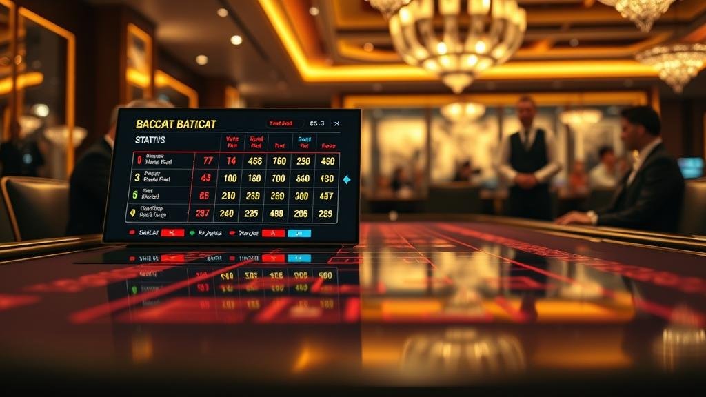 เลือกห้องบาคาร่า WM: หน้าจอแสดงตารางเกม