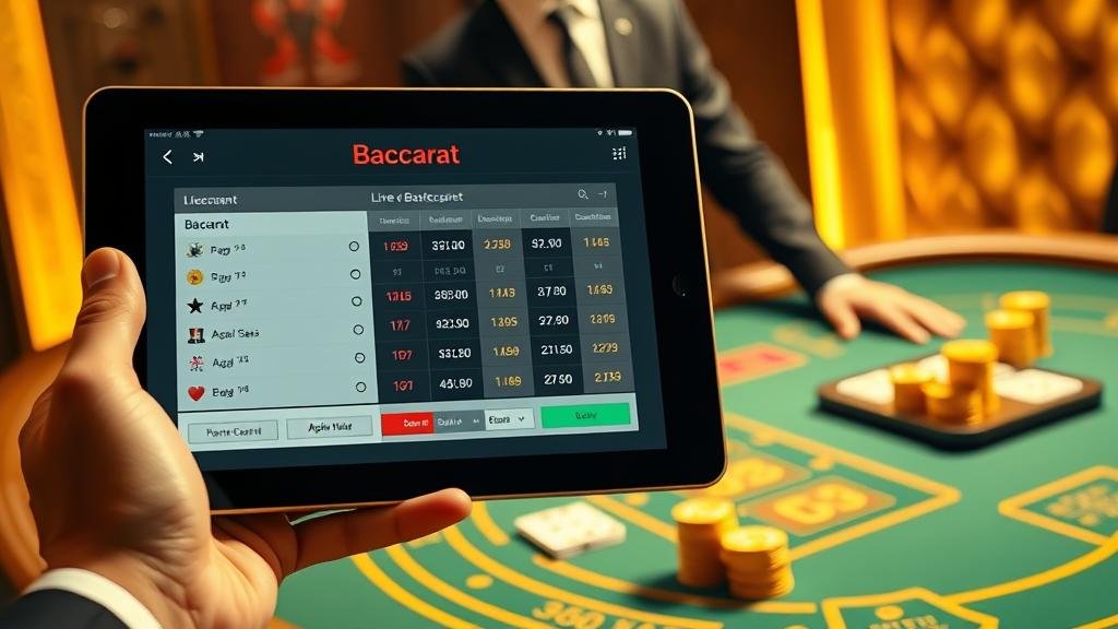 การวิเคราะห์สถิติบาคาร่าบนแท็บเล็ต