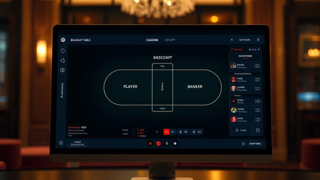 การแสดงผลเค้าไพ่บาคาร่าบนหน้าจอ