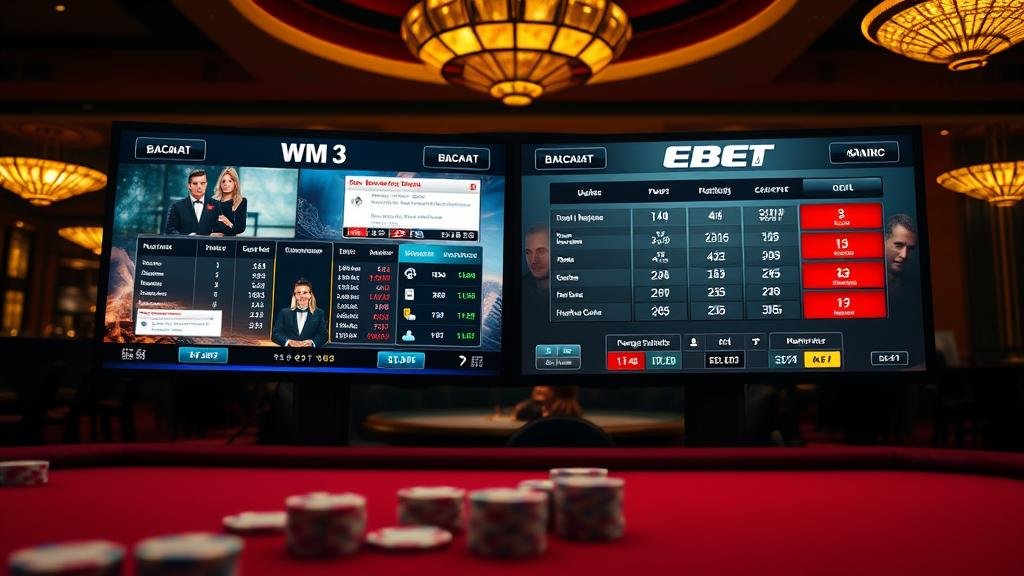 หน้าจอแสดงอัตราจ่ายบาคาร่า