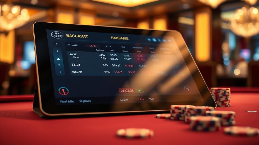 กราฟแสดงสถิติและเค้าไพ่บาคาร่า