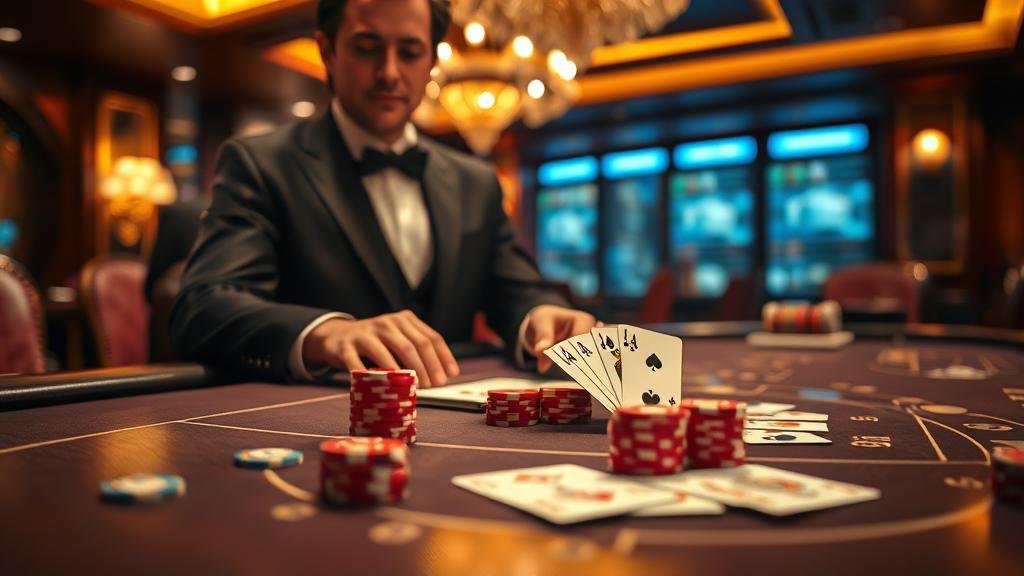 หน้าจอเล่นบาคาร่าสดบนแท็บเล็ตพร้อมสถิติ