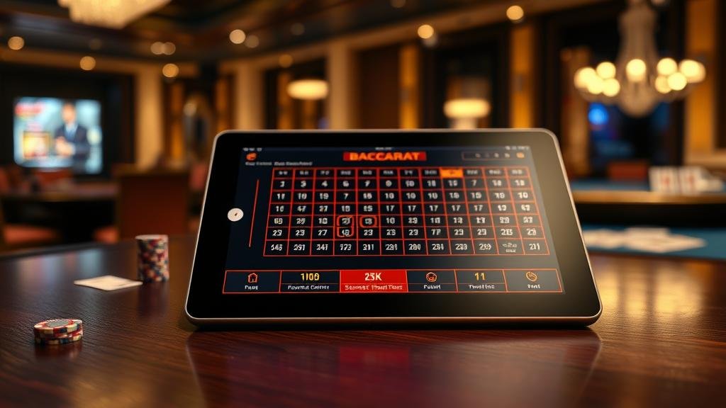 แผนผังเทคนิคการเดินเงินบาคาร่าบนแท็บเล็ต