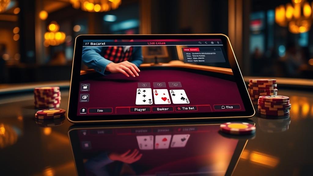 การเล่นบาคาร่าบนแท็บเล็ต