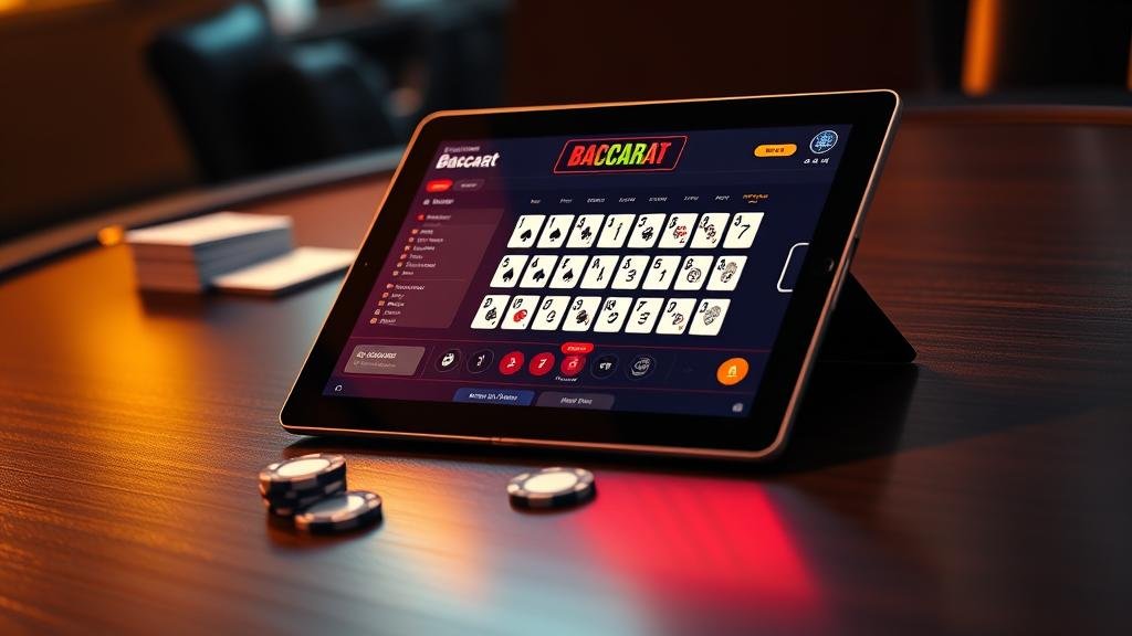 การคำนวณบาคาร่าบนแท็บเล็ต