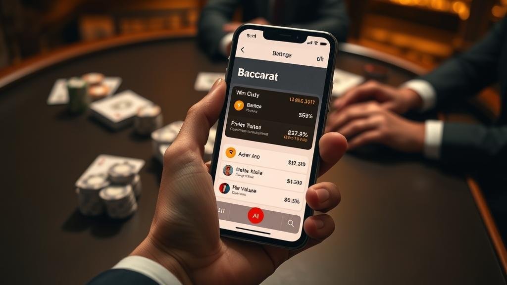 กราฟแสดงสถิติและเค้าไพ่บาคาร่า